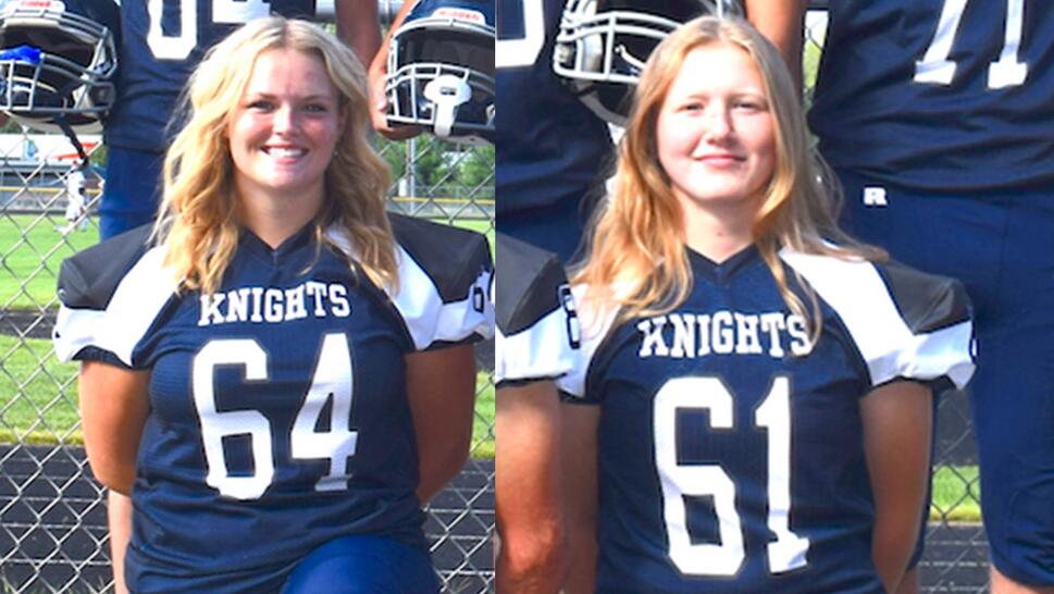 Football Players Emma Martin and Nicole Rioux