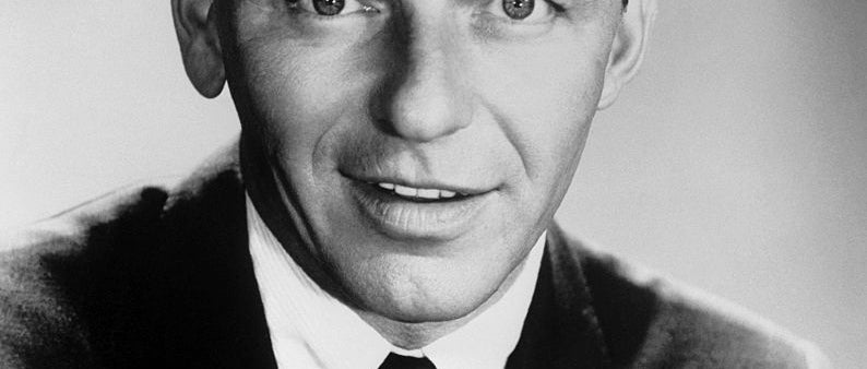 Black and white photo of Frank Sinatra