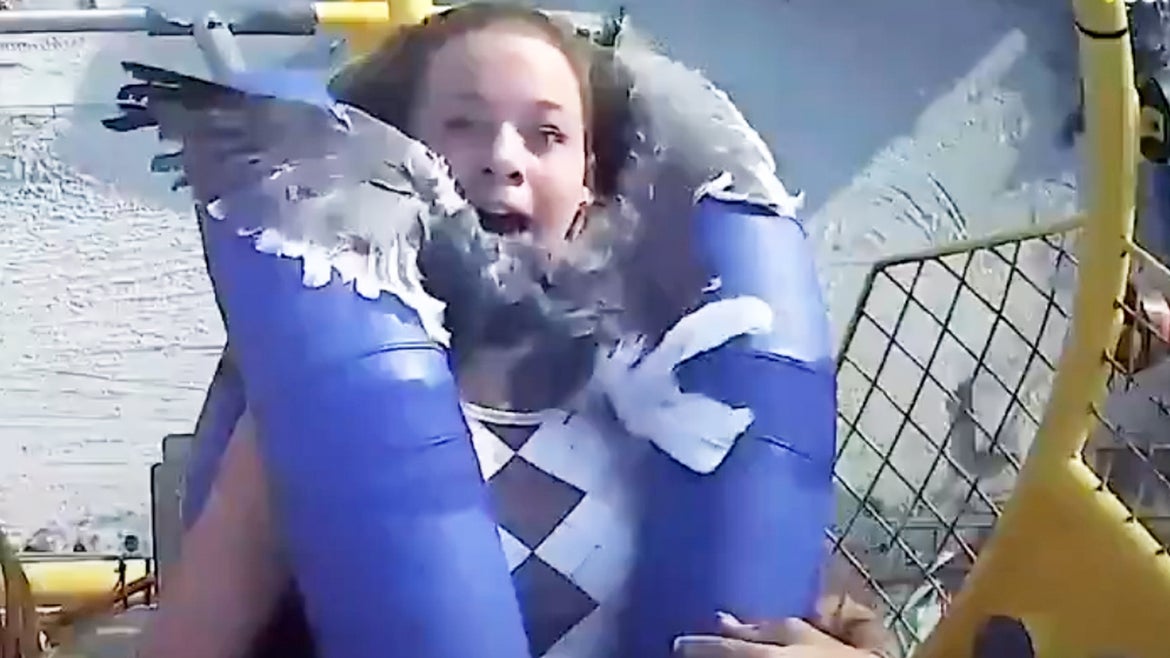 13-year-old Kiley Holman was hit by a bird while on the slingshot ride in New Jersey.