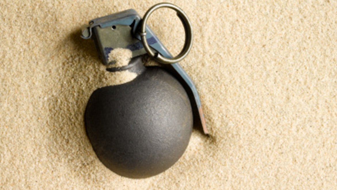A stock image resembling the grenade the young boy discovered.