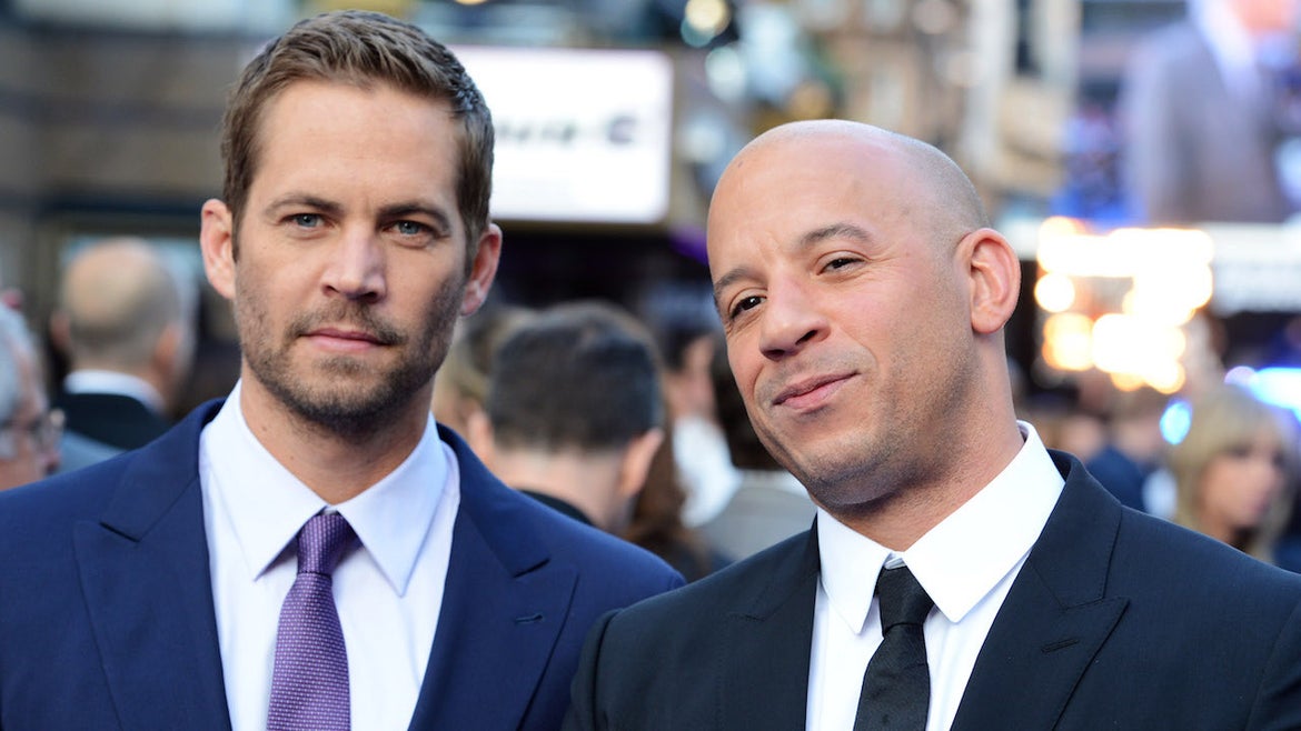 Paul Walker and Vin Diesel attend the world premiere of 'Fast And Furious 6' at The Empire Leicester Square on May 7, 2013 in London, England