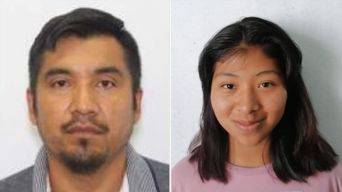 Split photo, to the left, the face of a man identified as Moises Perez Jimenez. To the right, the face of Daniela Juneth Cruz-Rios.