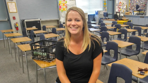 Tracy Vanderhulst was named "Teacher of the Year" in 2017.
