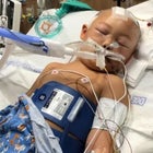 6-year-old Jeremy in hospital bed