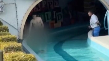 A naked man was arrested after jumping into the water on Disneyland’s ‘It’s A Small World’ ride.