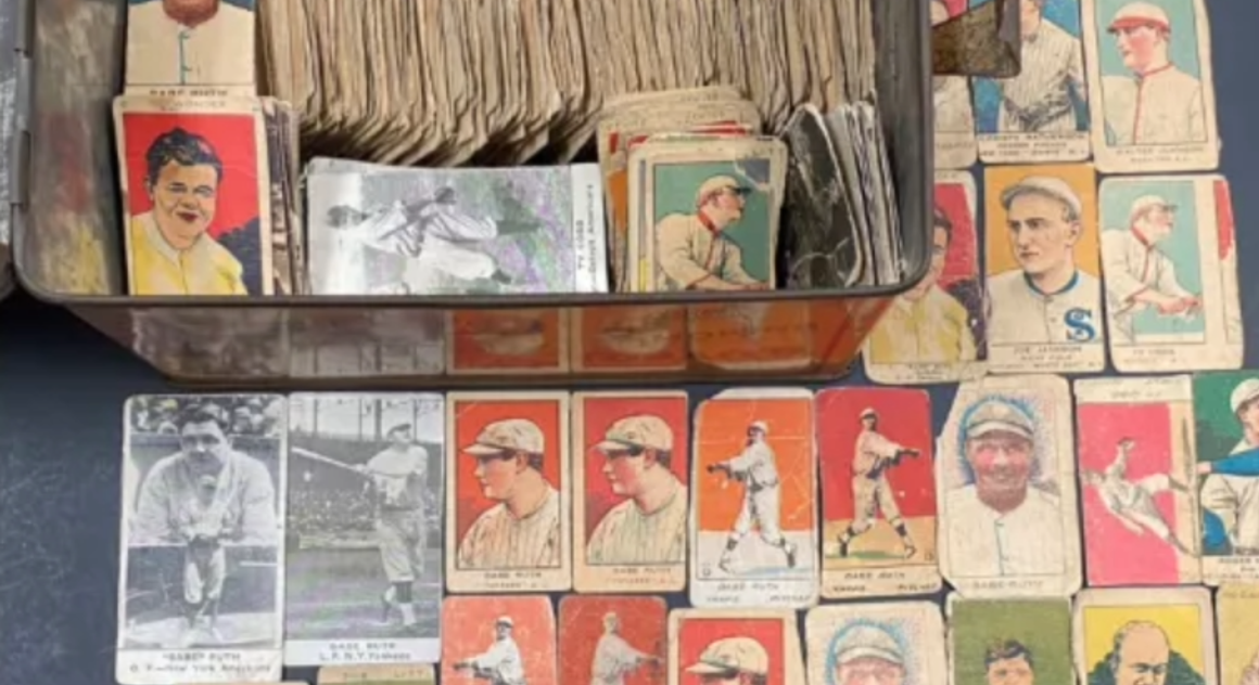 Son Finds 600 Rare Baseball Cards: Ty Cobb, Babe Ruth, 'Shoeless' Joe |  Inside Edition