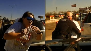 Officer Chad Stevens of the Mansfield Police Department gave the Heimlich Maneuver to a driver who was choking on a piece of gum.