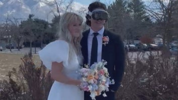 Groom Wears Apple Vision Pro Goggles