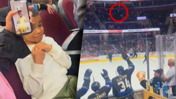 4-Year-Old Meets Man Who Blocked Hockey Puck From Hitting Him