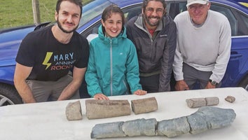 Justin and Ruby Reynolds, a father and daughter duo, found the fossilized jaw bones of an ichthyotitan that lived 202 million years ago.