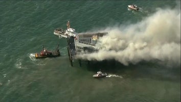 The 135-year-old Oceanside Pier in San Diego county, California, caught on fire on April 25th. 