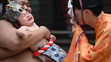 The Nakizumo Crying Baby Festival is an annual event where sumo wrestlers hold babies while people try to make them cry.