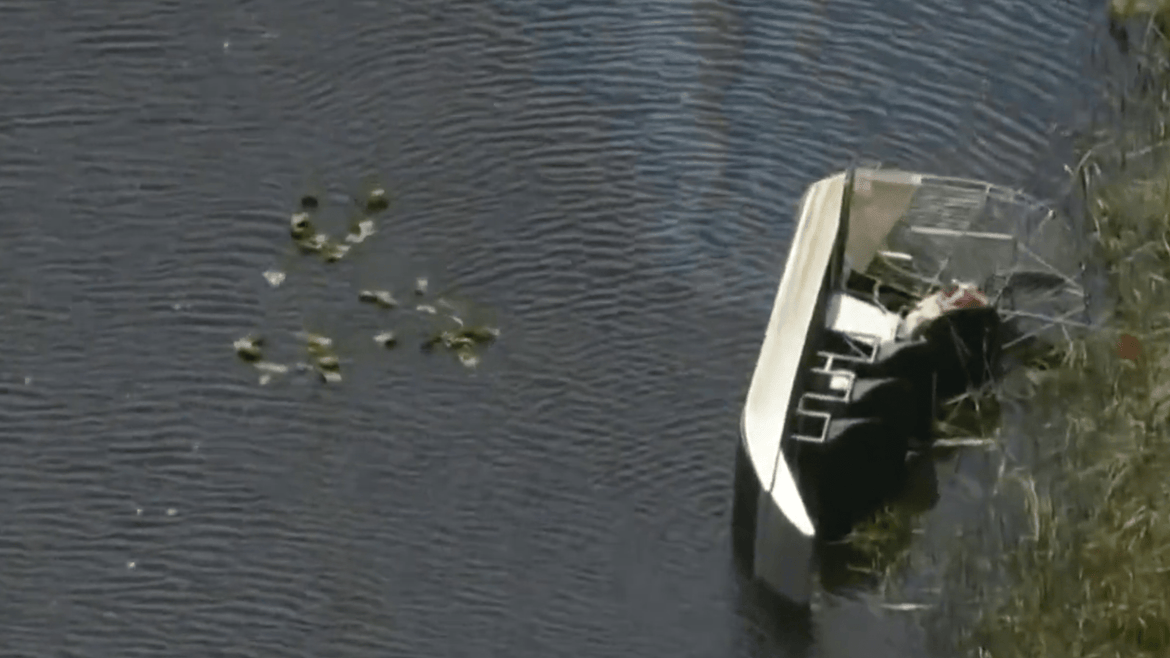 Florida Everglades Boat Flip