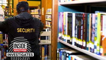 Security guard guarding a library