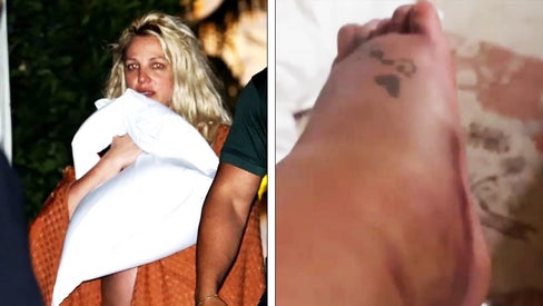 Britney Spears exits the Chateau Mormont/ Swollen ankle