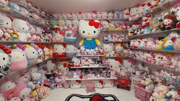 A Hello Kitty super fan named Helen has turned her backyard shed into a miniature museum dedicated to the Japanese toy brand.