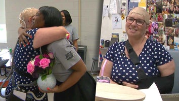 teacher hugs student / Justine MacMurry