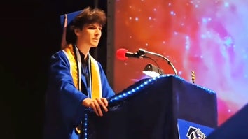 Valedictorian giving speech