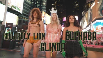 Models dressed in Halloween costumes inspired by "Wicked"