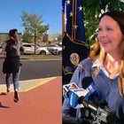 police bodycam footage of a shoplifter fleeing, Good Samaritan Lesli Smith