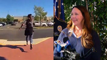 police bodycam footage of a shoplifter fleeing, Good Samaritan Lesli Smith