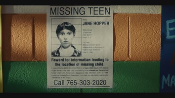  "Stranger Things" episode,  a missing person poster includes a phone number with an Indiana area code