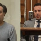 Split image of Brian Walshe, and William Fastow testifying