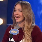 Sydney Sweeney on the set of 'Family Feud' 