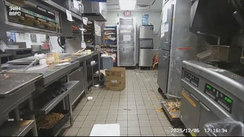 Empty kitchen at Hardee's restaurant