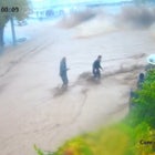 Severe flooding in Iraq caused the wall of a boarding school to collapse