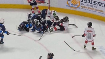 Fight during pee-wee hockey game