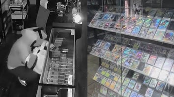 Security camera footage of thief stealing Pokemon from a display