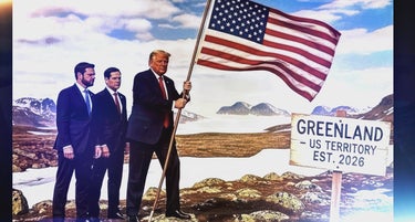 Trump Posts Fake Picture Of Him Planting US Flag On Greenland