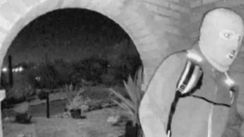 security camera footage of masked person outside Nancy Guthrie's home