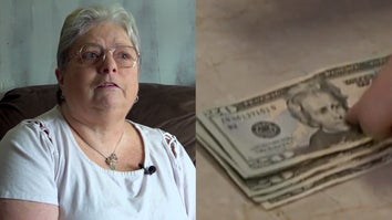 Middle aged woman, $20 bills