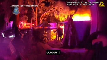 home engulfed in flames