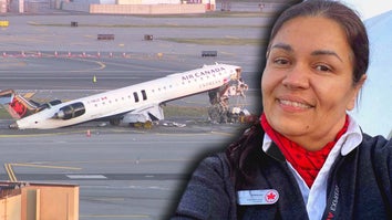 Air Canada plane crashed on runway tarmac / Flight attendant, Solange Tremblay