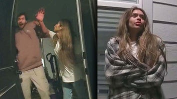 Bodycam image of Taylor Frankie Paul slapping Dakota Mortensen / Bodycam of Taylor Frankie Paul leaning up against a wall with her arms crossed