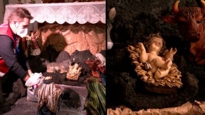 Volcano Lava and Ash Decorate Nativity Scene in Community Ravaged by La Cumbre Vieja