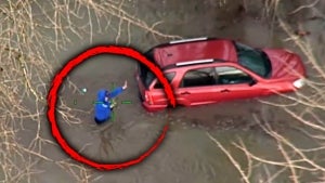 Driver in Washington Car Chase Surrenders Once He Finds Himself in Flooded Waters 