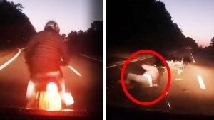Motorcyclist Survives Being Hit by Car Going 84 MPH