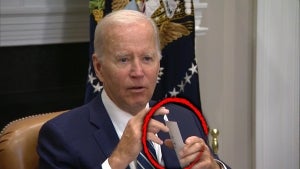 President Biden Shows ‘Cheat Sheet’ During Meeting at the White House 