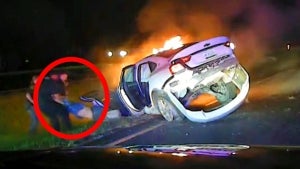19-Year-Old Driver Pulled From Burning Car by Cops in Indiana 