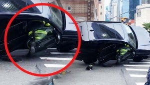 Firefighter’s Leg Gets Crushed by SUV in NYC Crash