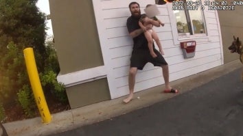Father Uses His Own Child as Human Shield