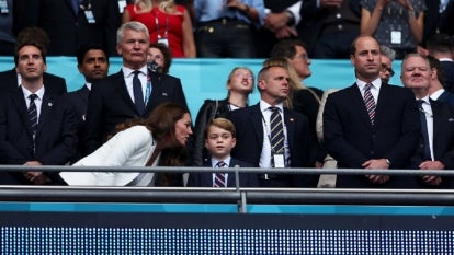 Prince William and family at Sunday's soccer match.