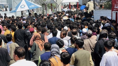 Thousands of Afghans flee during Taliban takeover. 
