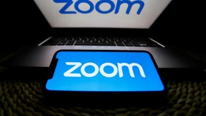 Zoom on laptop and phone