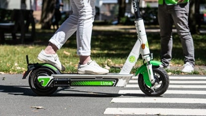 A stock image of an electric scooter. 