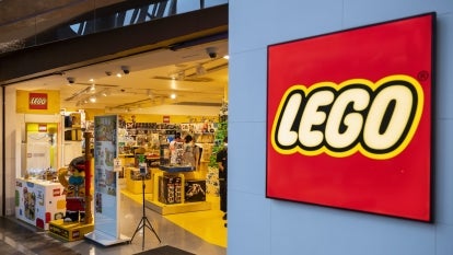 Danish toy brand Lego official store seen in Hong Kong